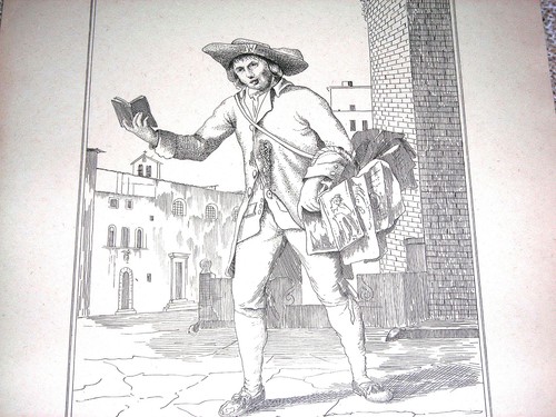 Vecchia stampa venditore - stampa,