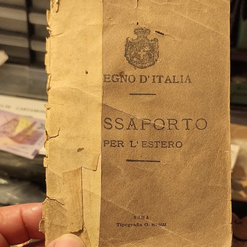Passaporto regno italia 1919 - passaporto,